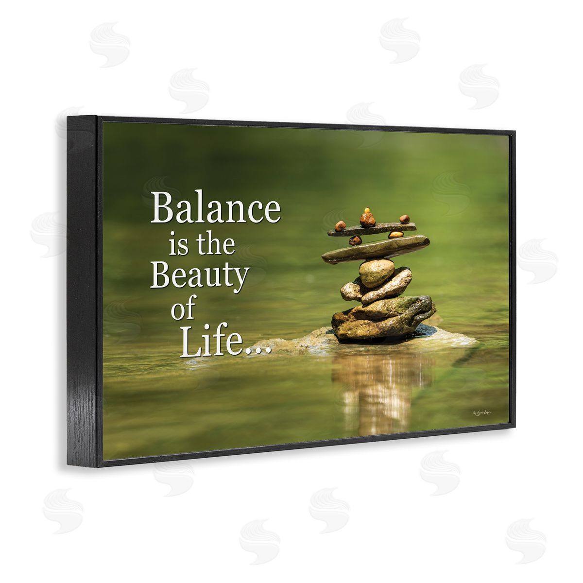Susie Boyer Balance Is Beauty Black Framed Giclee Wall Art Print