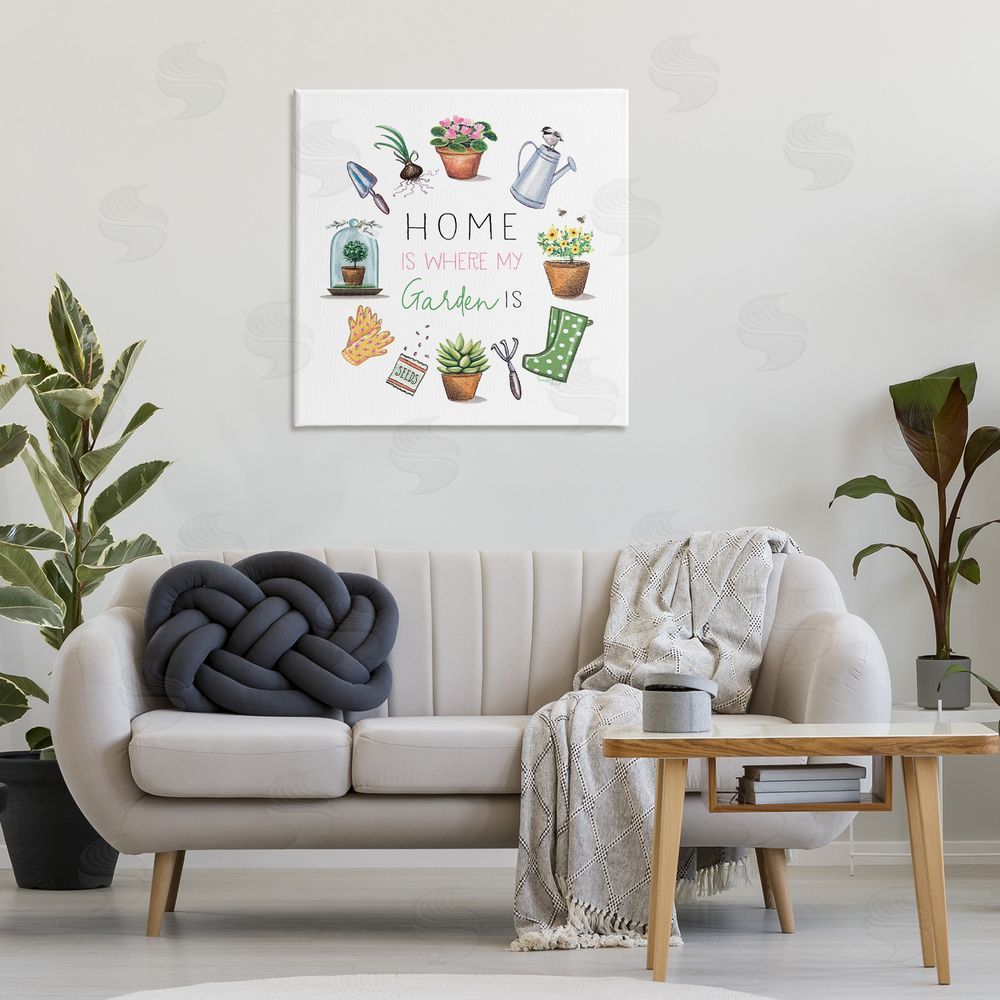 Elizabeth Tyndall Home Where Garden Is Canvas Wall Art Print in Room