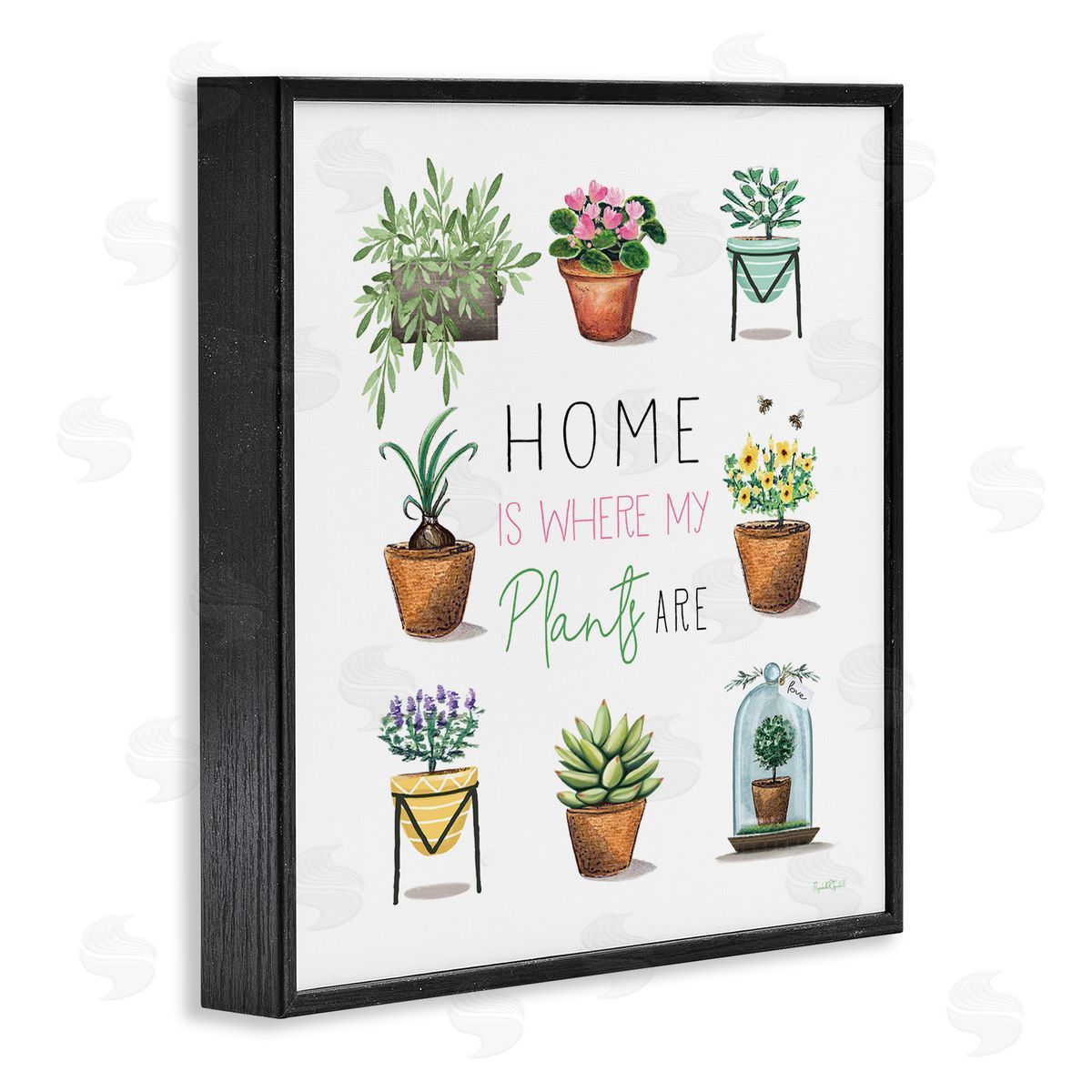 Elizabeth Tyndall Home Where Plants Are Black Framed Giclee Wall Art Print