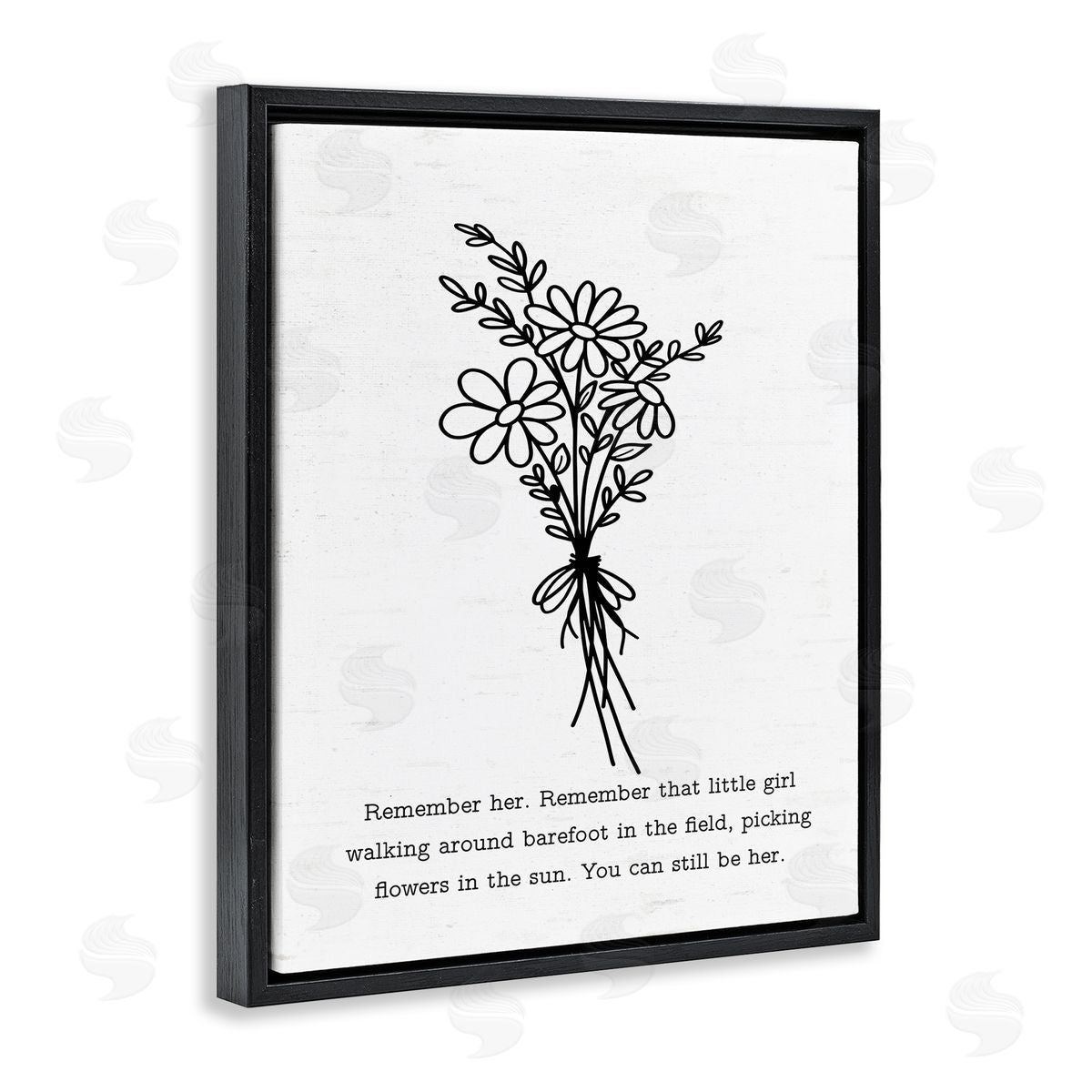 Lettered and Lined You Can Still Be Her Black Floating Frame Canvas Wall Art Print