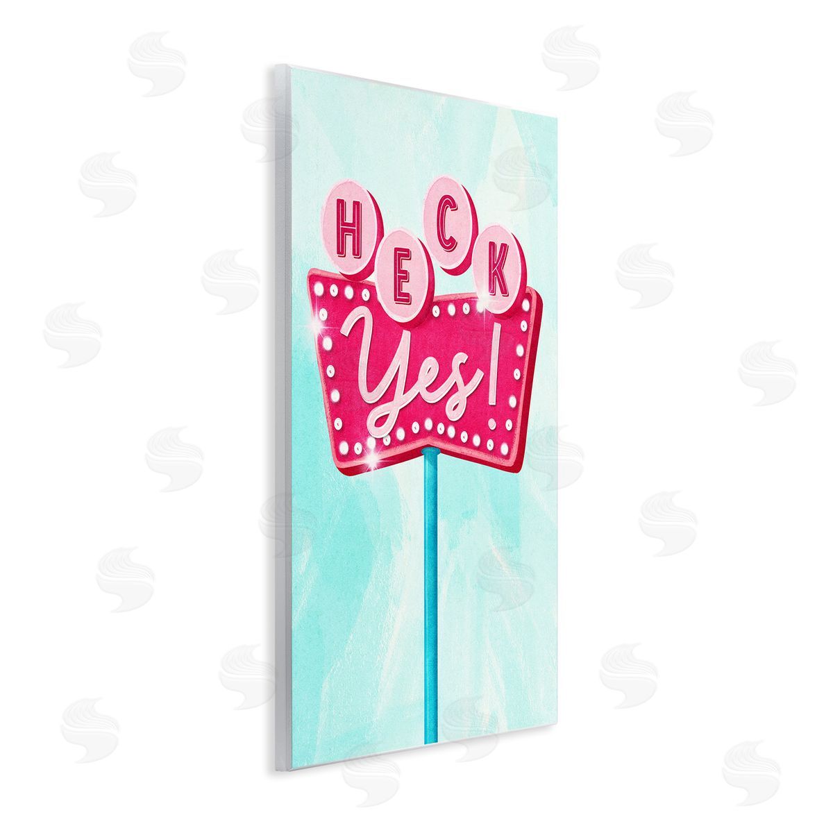 Retro Heck Yes Wood Plaque Wall Art, Home Decor by JJ Design House, LLC.