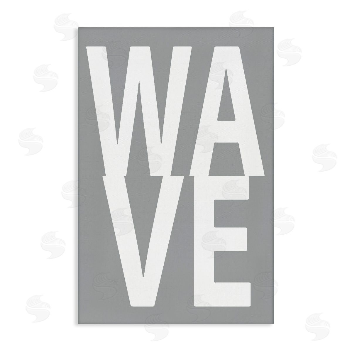 Wave Word on Grey Canvas Wall Art, Home Decor by Jamie MacDowell