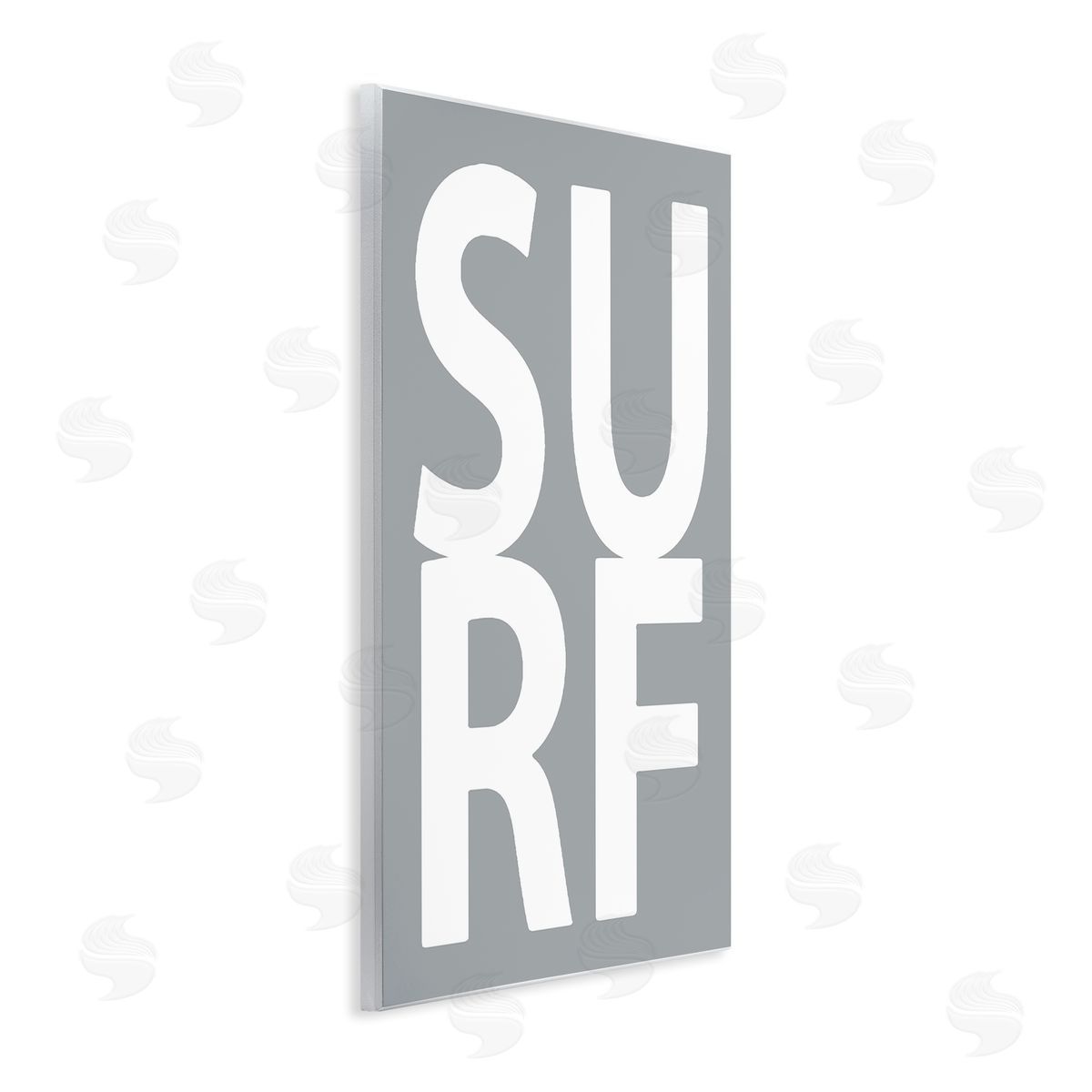 Surf Word on Grey Wood Plaque Wall Art, Home Decor by Jamie MacDowell