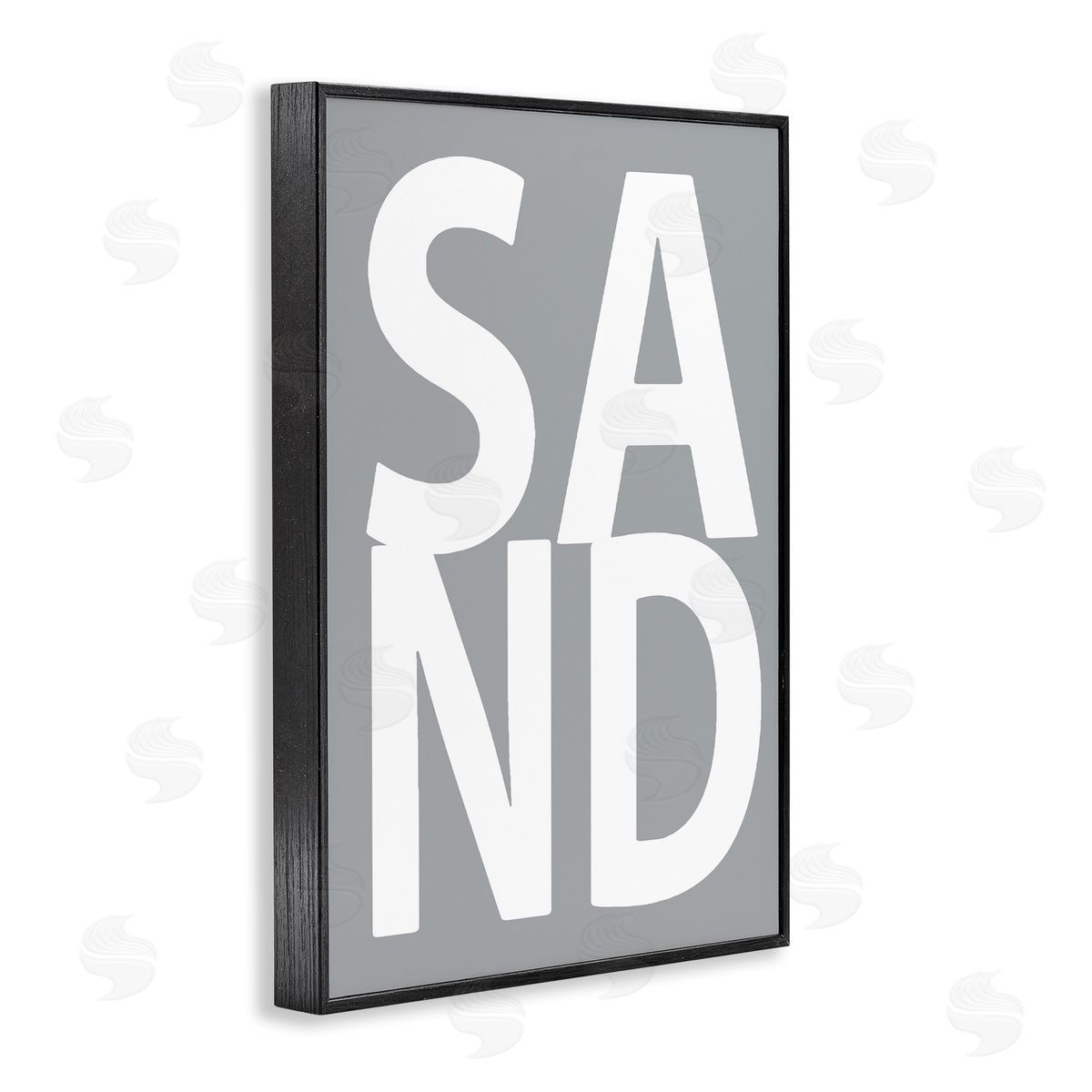 Sand Word on Grey Black Frame Print Wall Art, Home Decor by Jamie MacDowell