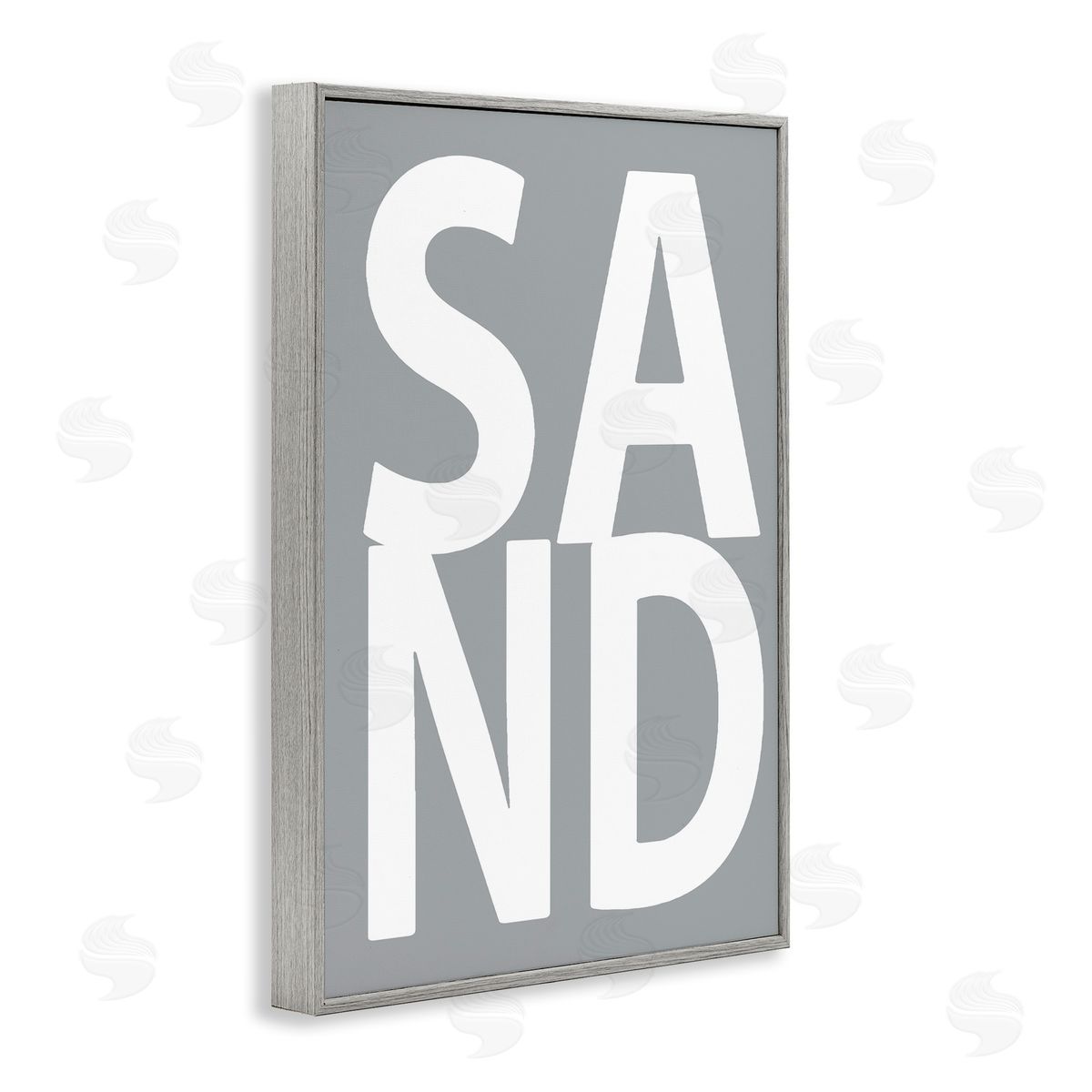 Sand Word on Grey Grey Frame Print Wall Art, Home Decor by Jamie MacDowell