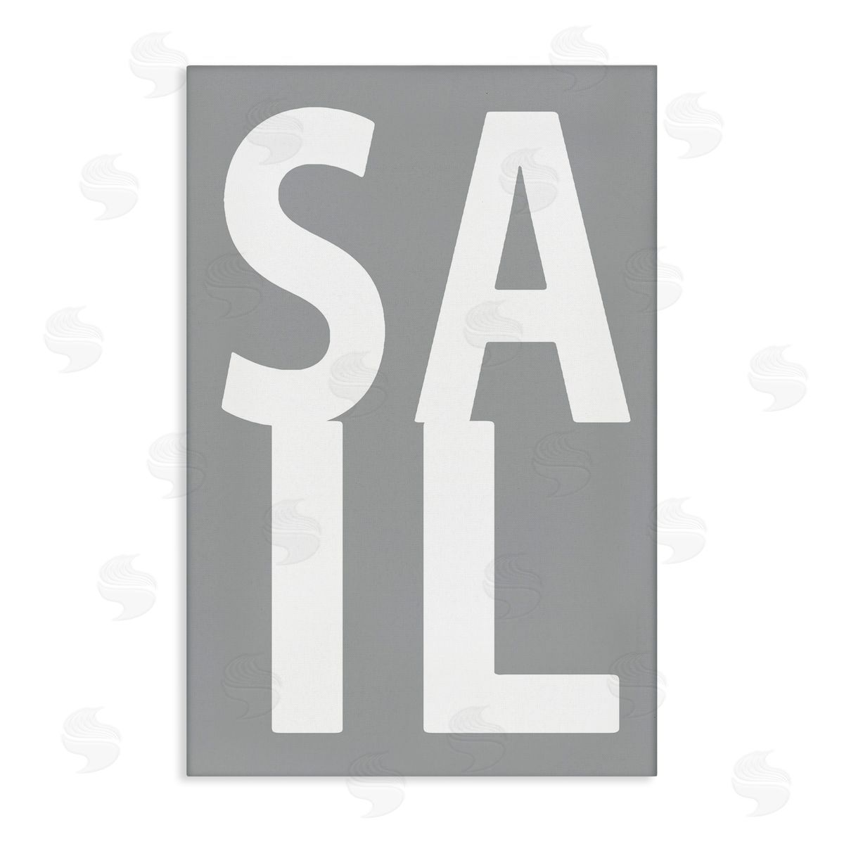 Sail Word on Grey Canvas Wall Art, Home Decor by Jamie MacDowell
