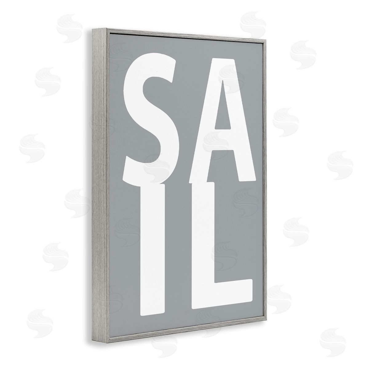 Sail Word on Grey Grey Frame Print Wall Art, Home Decor by Jamie MacDowell