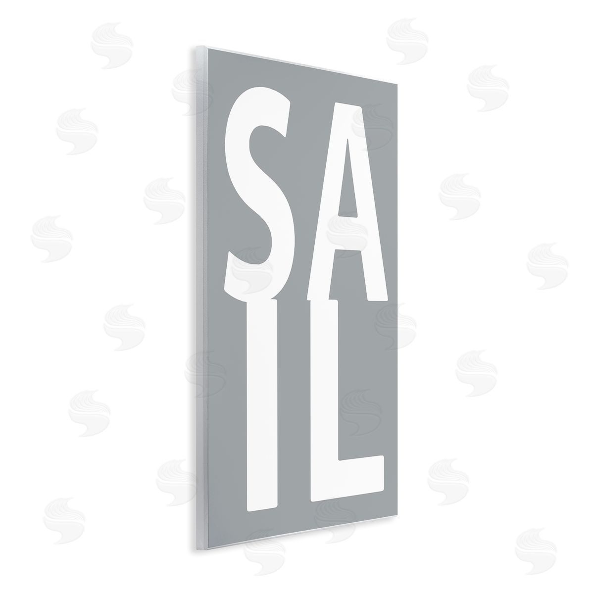 Sail Word on Grey Wood Plaque Wall Art, Home Decor by Jamie MacDowell