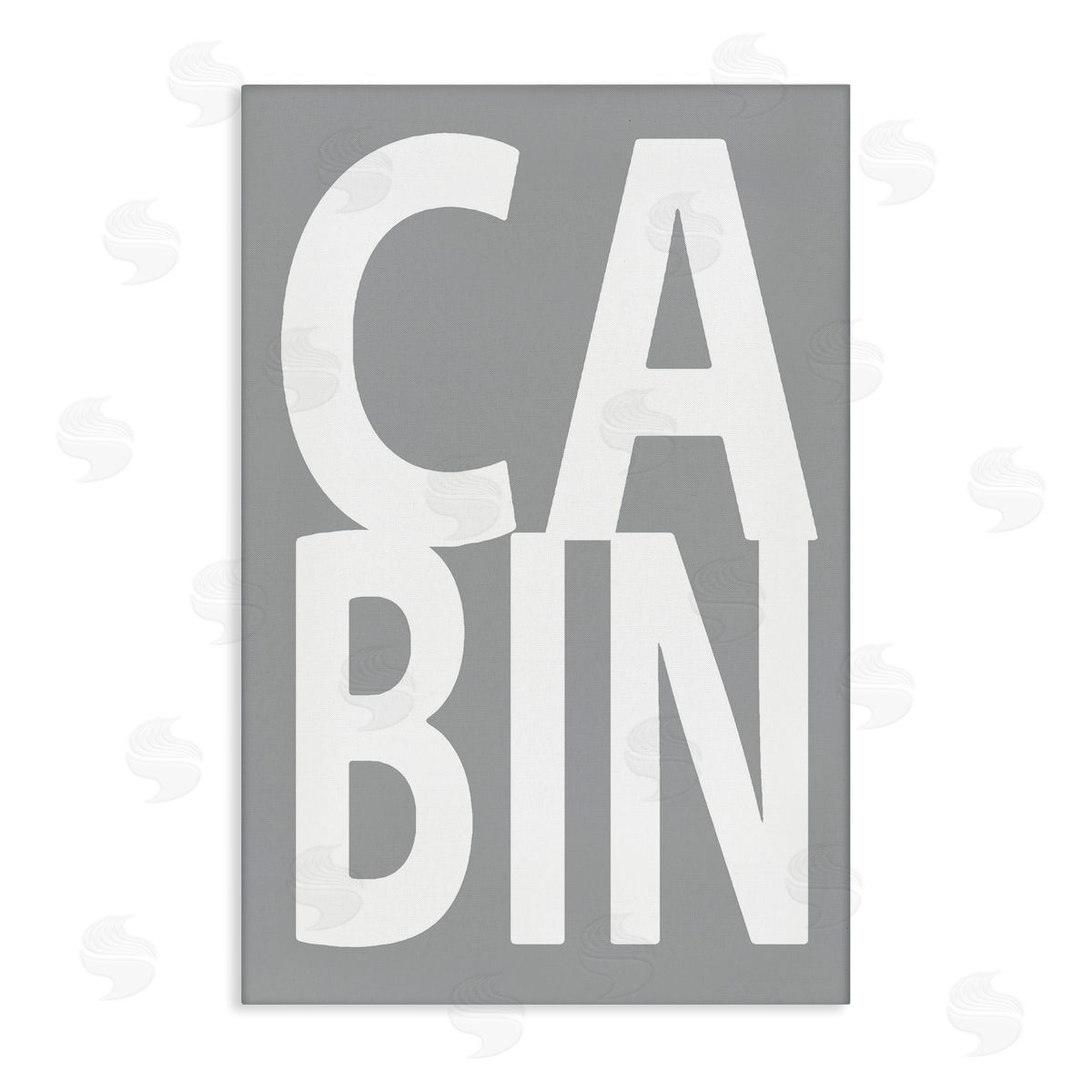 Cabin Word on Grey Canvas Wall Art, Home Decor by Jamie MacDowell