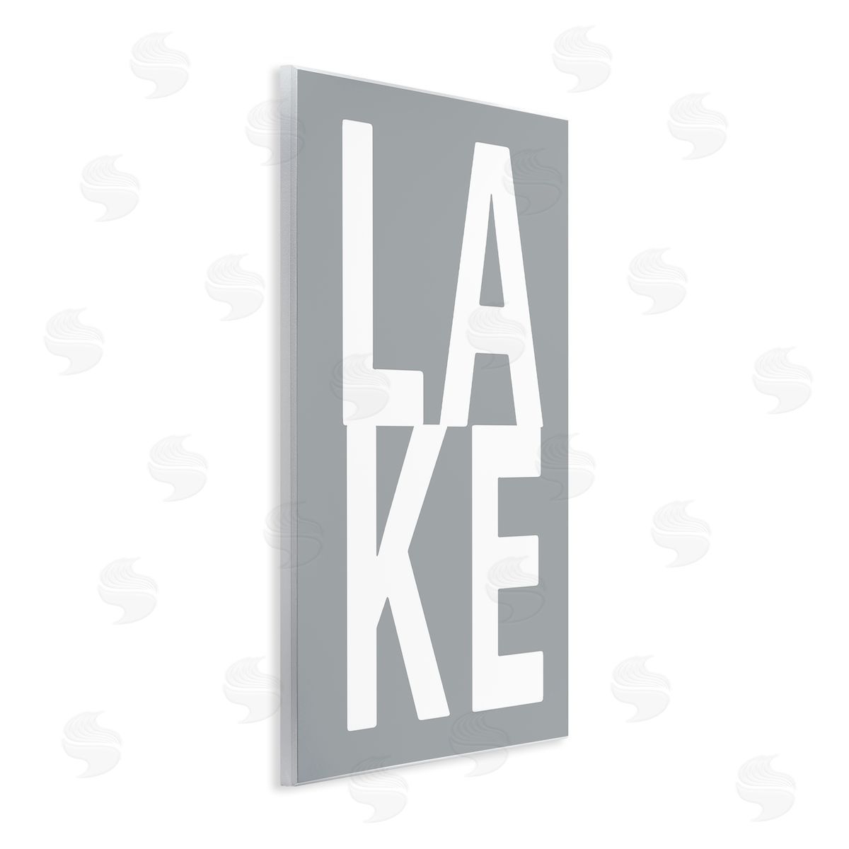 Lake Word on Grey Wood Plaque Wall Art, Home Decor by Jamie MacDowell