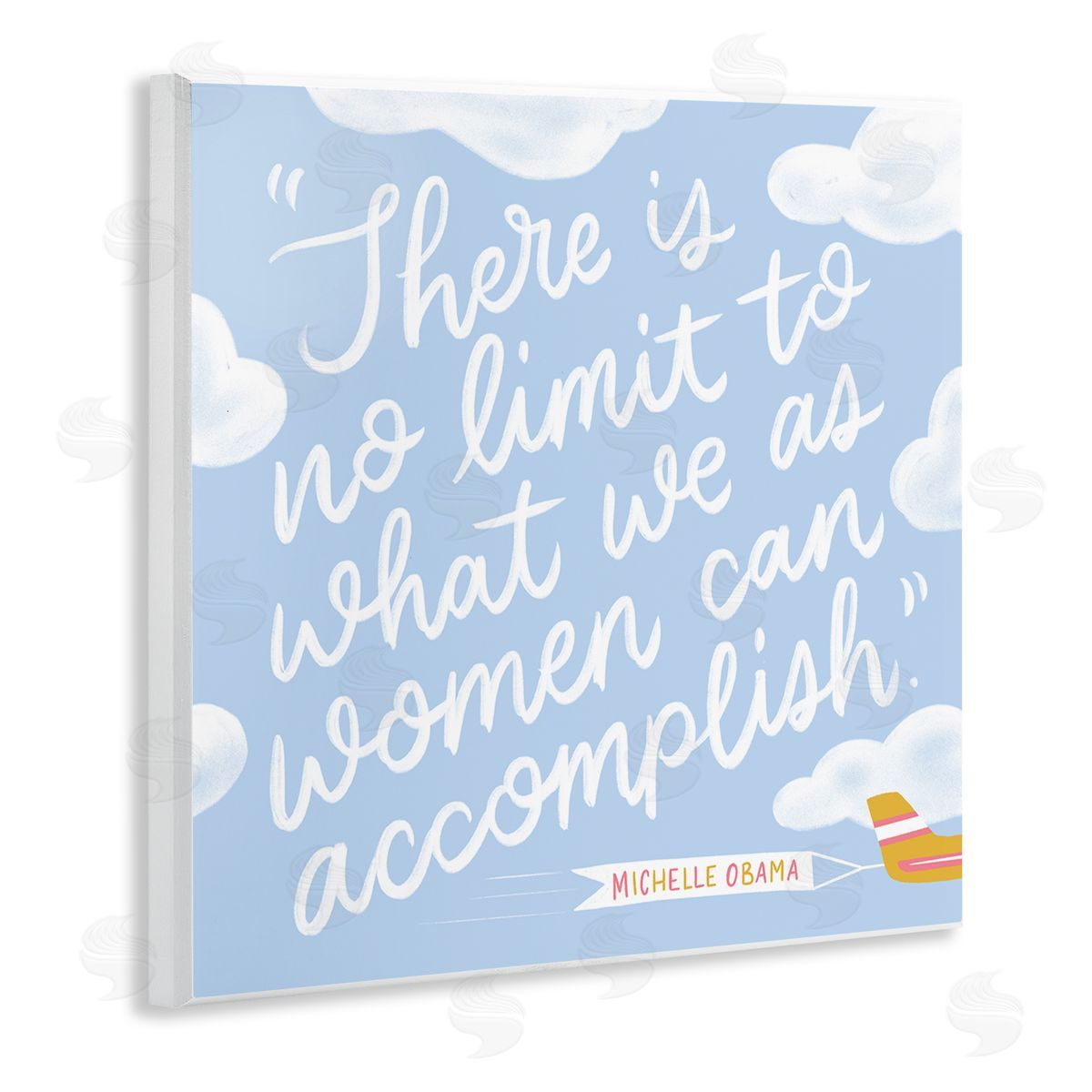 Joylark Studio Women Accomplishment Quote Wooden Wall Plaque Art Print