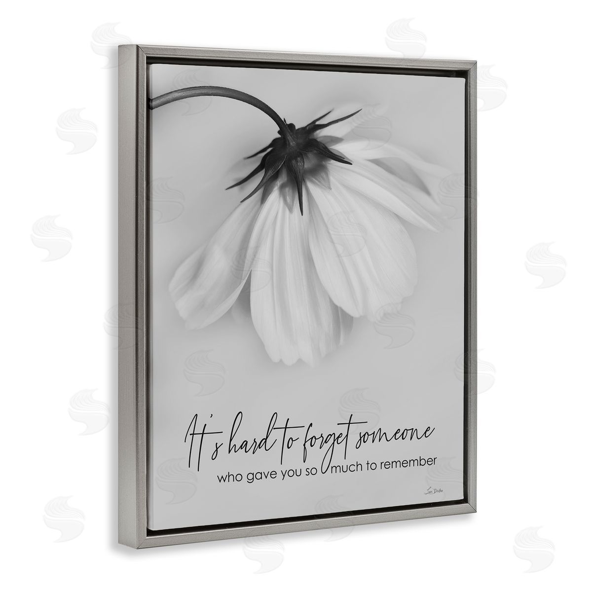 So Much To Remember Grey Floating Frame Canvas Wall Art, Home Decor by Lori Deiter