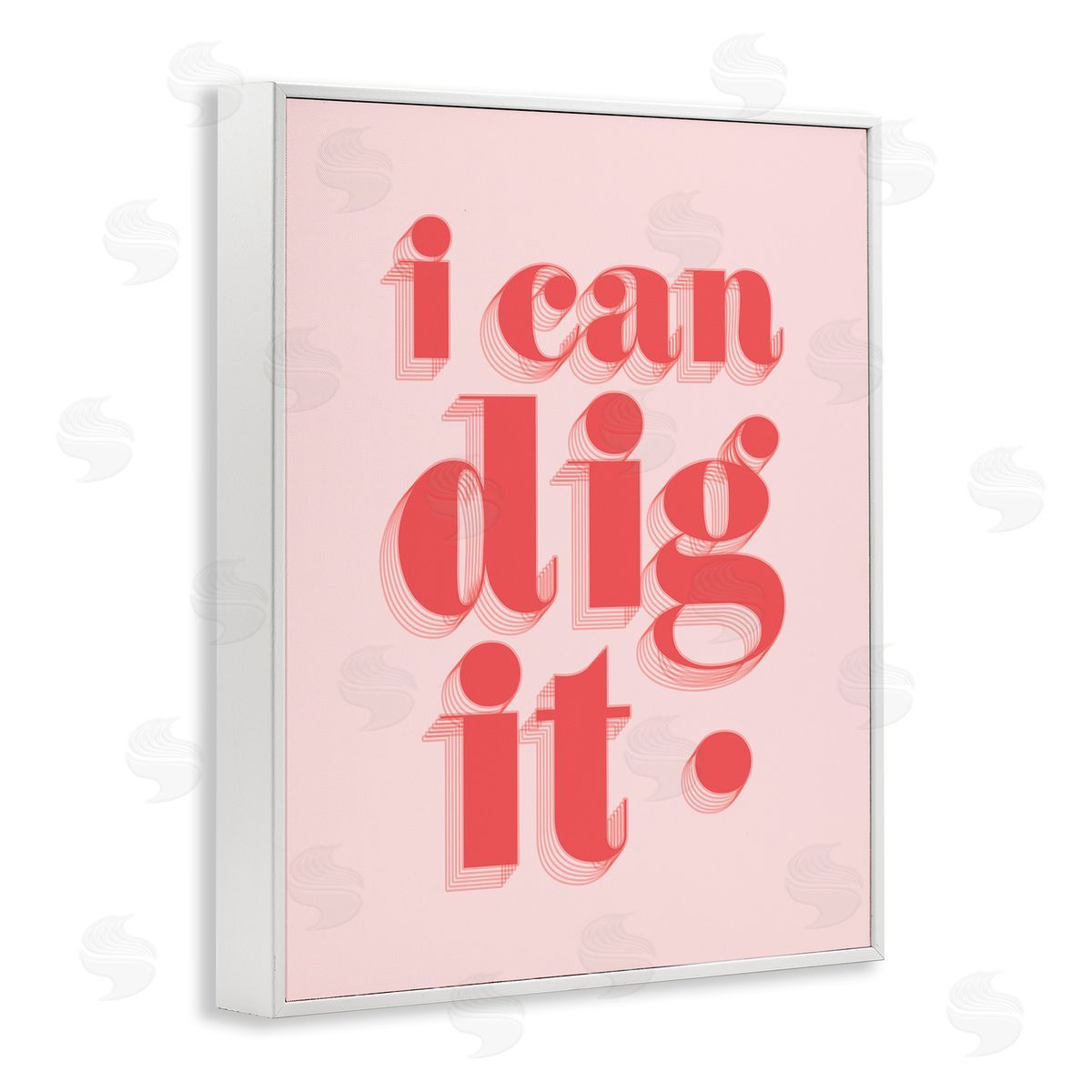 Stupell Studio I Can Dig It Phrase White Framed Giclee Wall Art Print