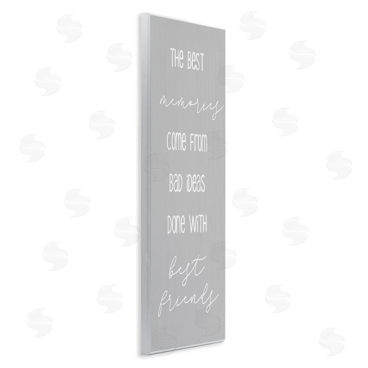 Bad Ideas with Friends Wood Plaque Wall Art, Home Decor by Stupell Studio