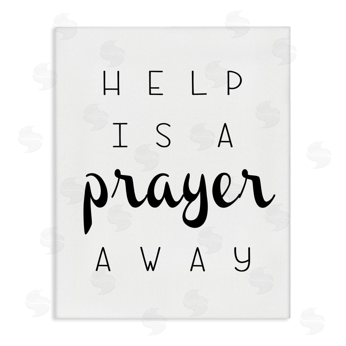 Ashley Calhoun A Prayer Away Sentiment Canvas Wall Art Print