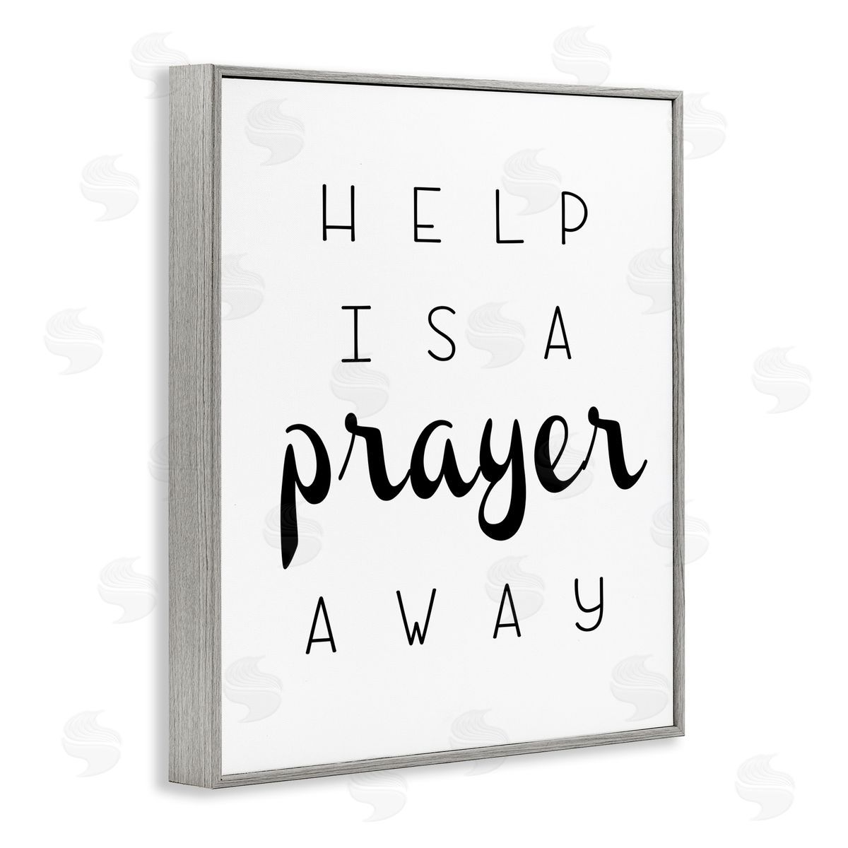 Ashley Calhoun A Prayer Away Sentiment Gray Framed Giclee Wall Art Print