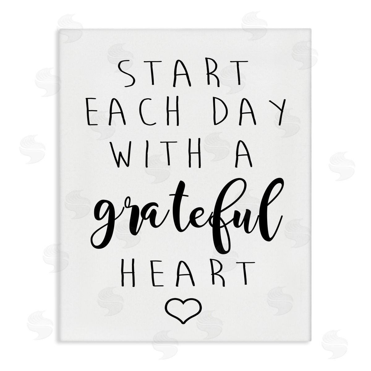 Ashley Calhoun Grateful Heart Sentiment Canvas Wall Art Print