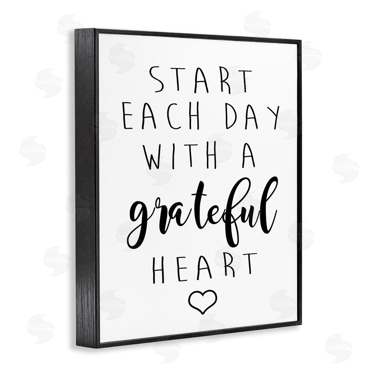 Ashley Calhoun Grateful Heart Sentiment Black Framed Giclee Wall Art Print