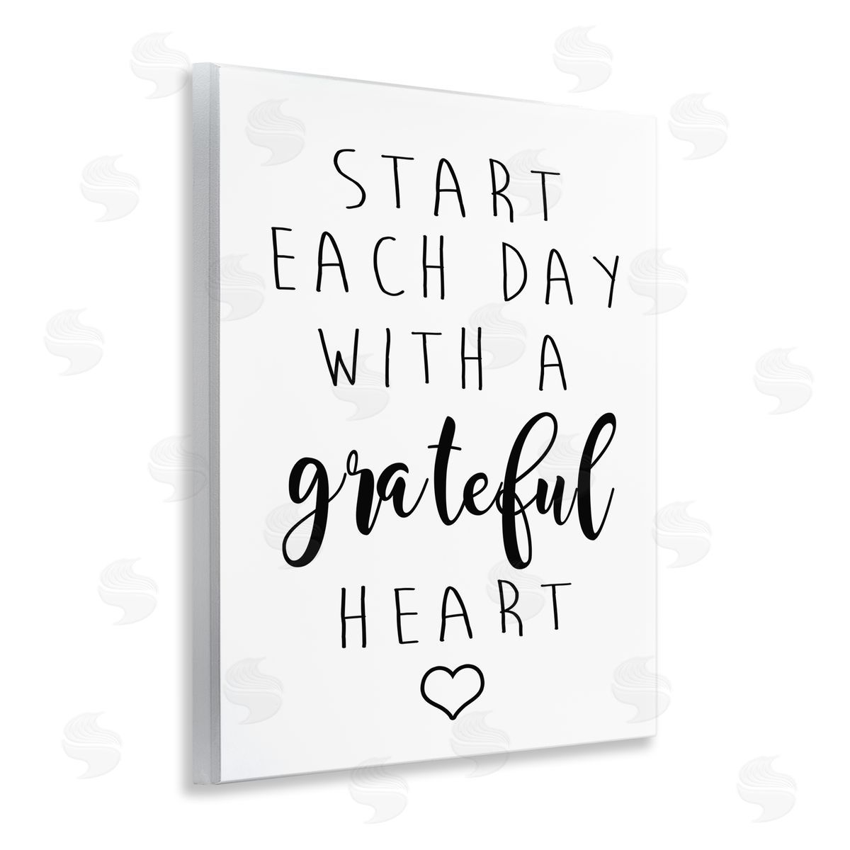 Ashley Calhoun Grateful Heart Sentiment Wooden Wall Plaque Art Print