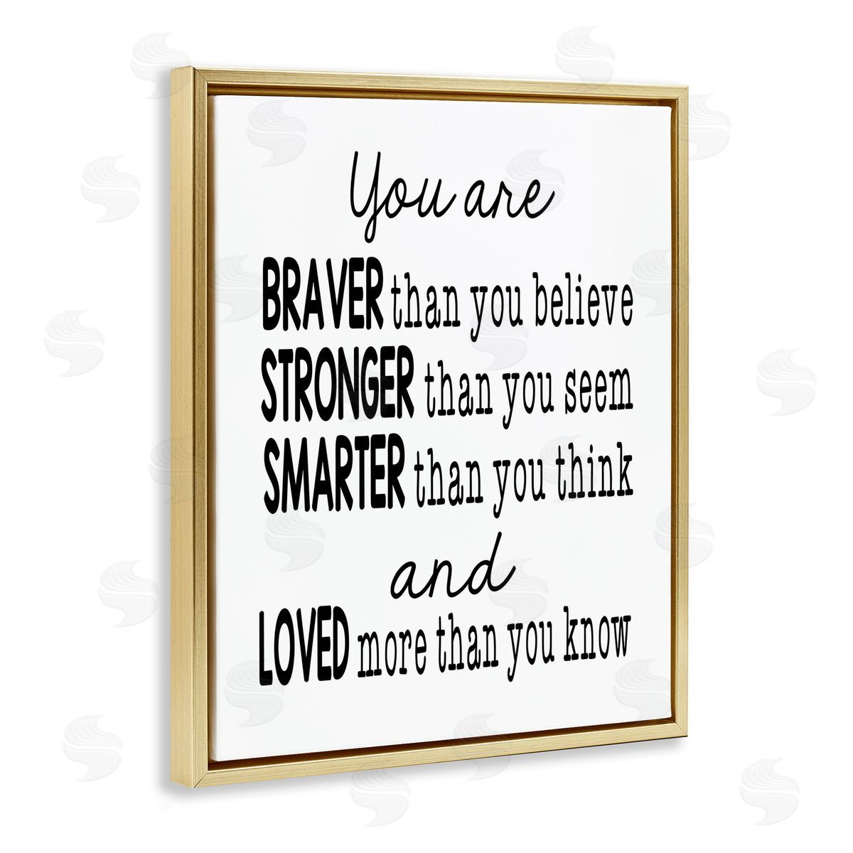 Ashley Calhoun Self Confidence Mementos Gold Floating Frame Canvas Wall Art Print