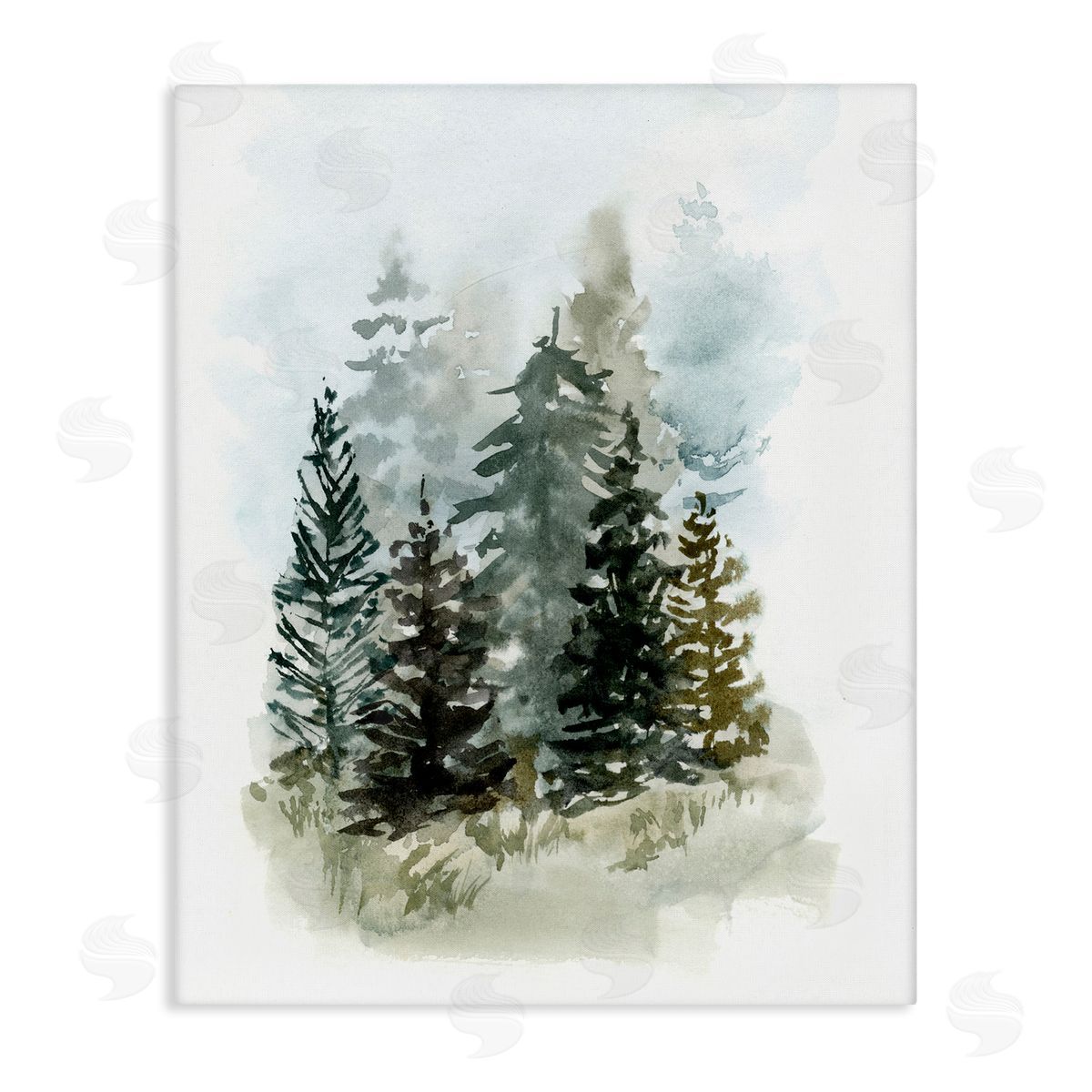 Layered Forest Trees Canvas Wall Art, Home Decor by Victoria Barnes