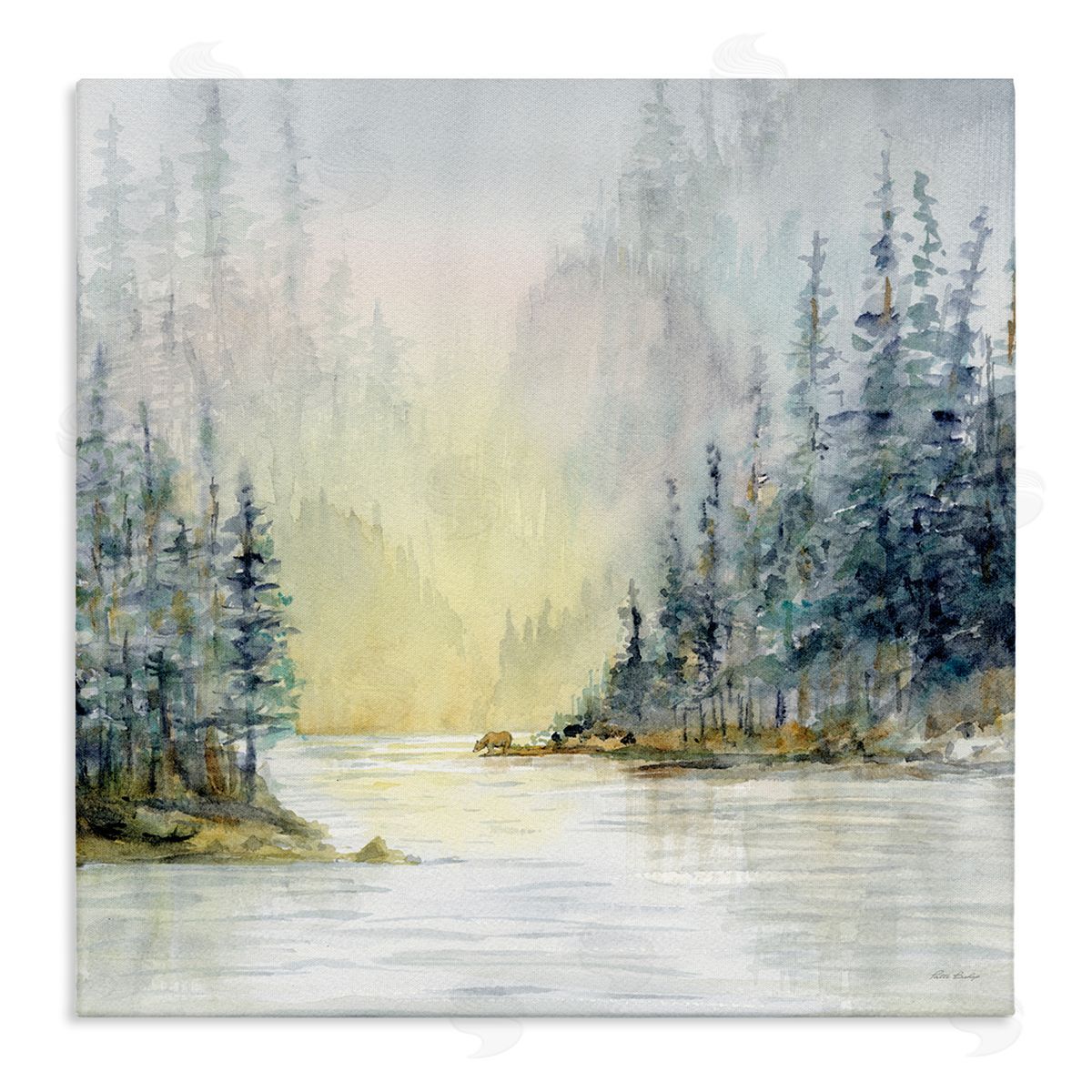 Patti Bishop Winter Woodland Scene Canvas Wall Art Print