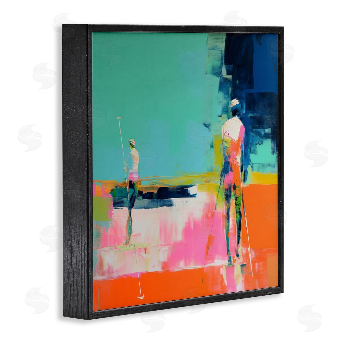 Irena Orlov Golf Course View Black Framed Giclee Wall Art Print