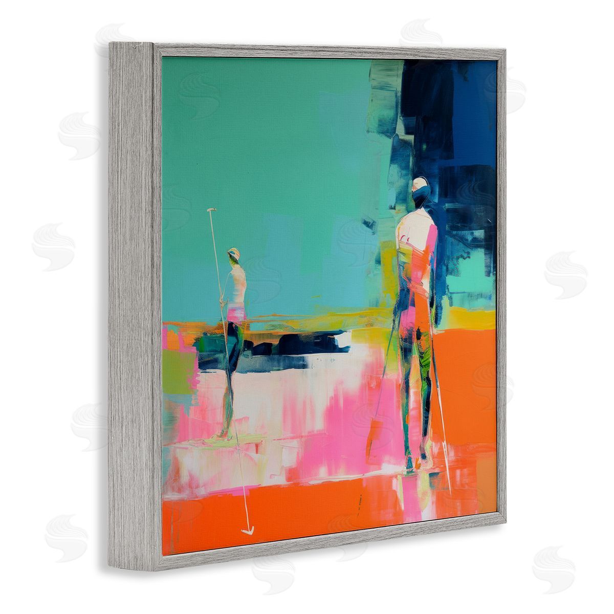 Irena Orlov Golf Course View Gray Framed Giclee Wall Art Print