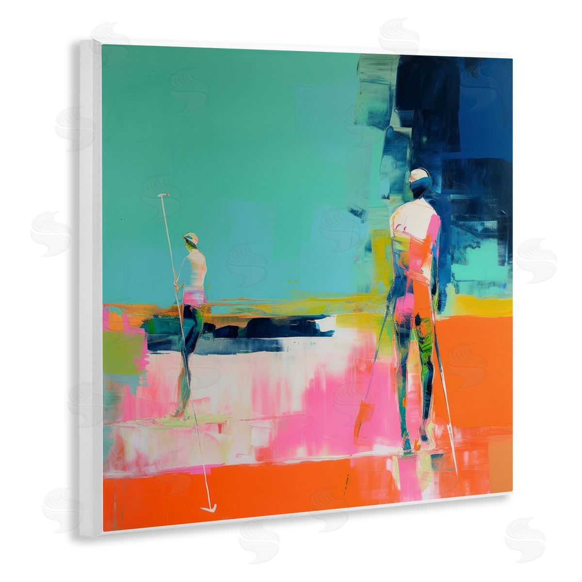 Irena Orlov Golf Course View Wooden Wall Plaque Art Print