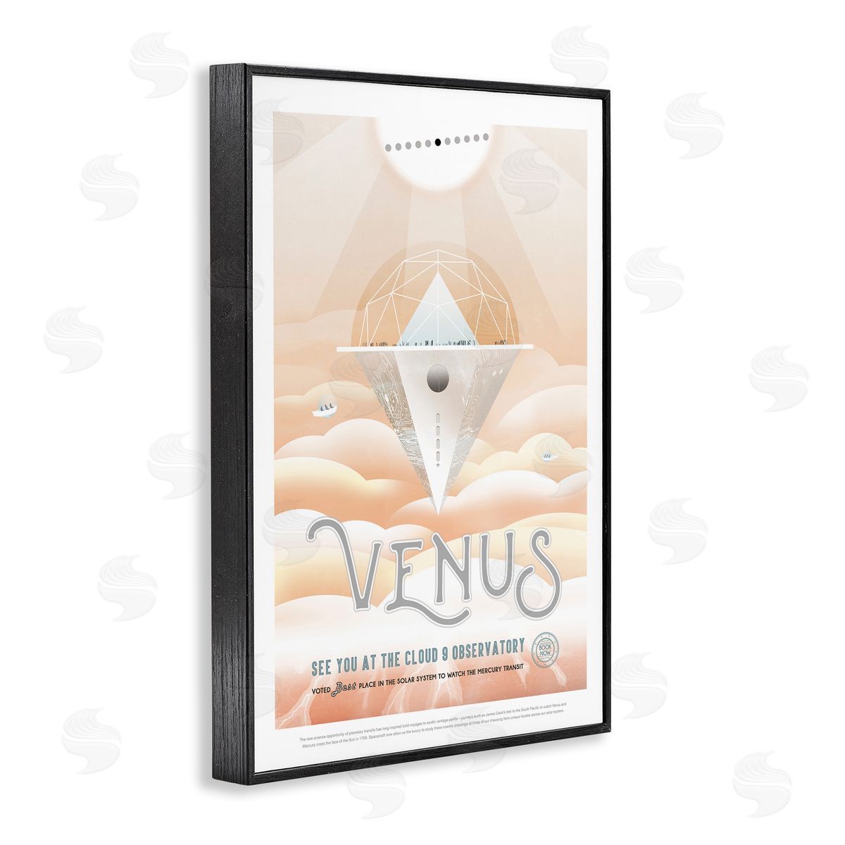 Venus Space Exploration Black Frame Print Wall Art, Home Decor by Jet Propulsion Labs