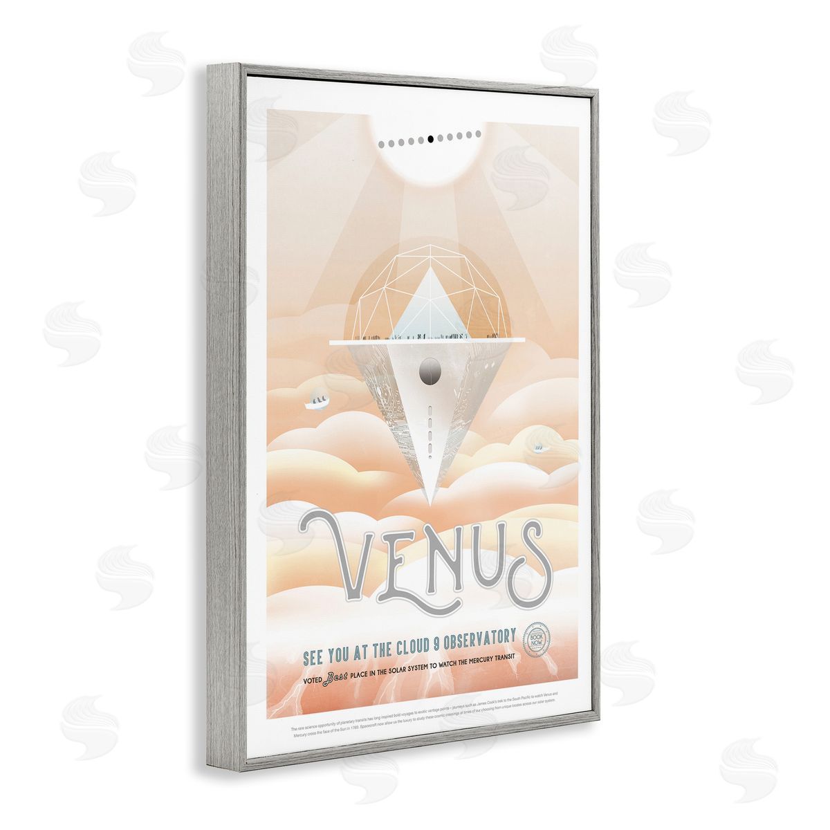 Venus Space Exploration Grey Frame Print Wall Art, Home Decor by Jet Propulsion Labs