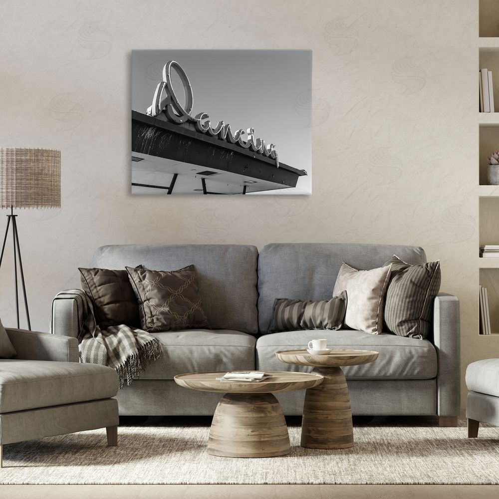 Stupell Studio Vintage Dancing Sign Canvas Wall Art Print in Room