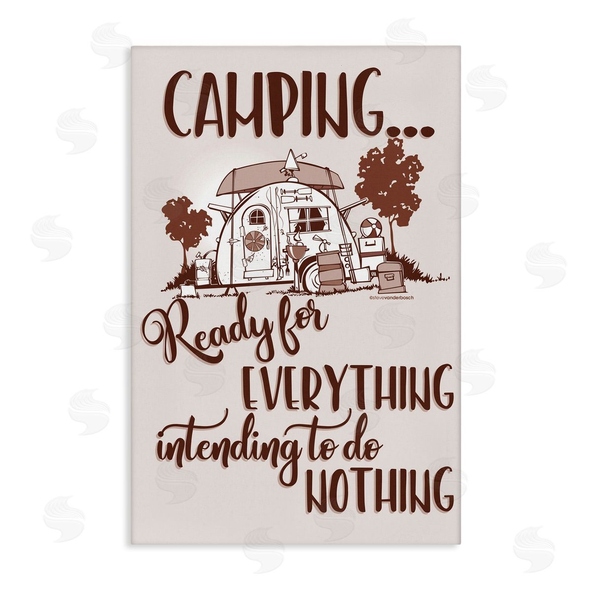 Everything and Nothing Camping Canvas Wall Art, Home Decor by Steve Vanderbosch