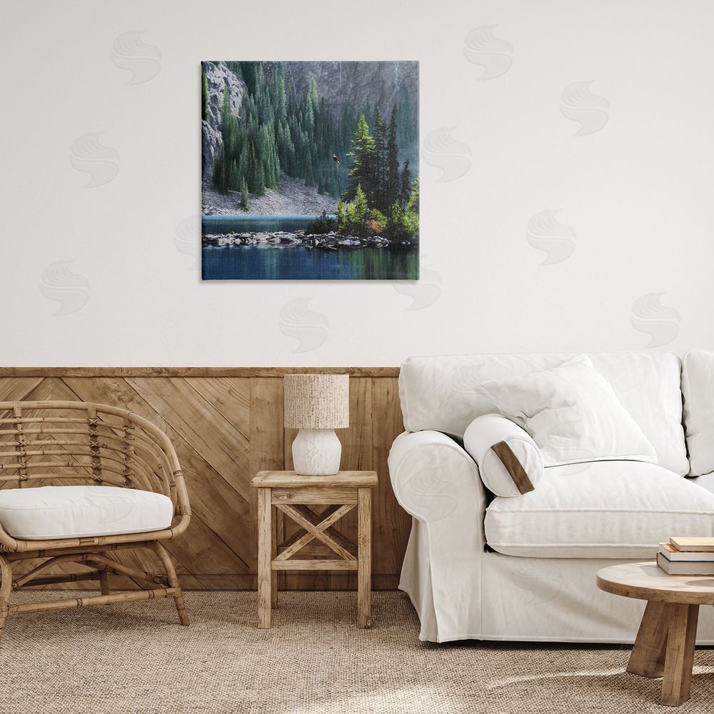 Mark Kelso Tree Spires in Nature Canvas Wall Art Print in Room
