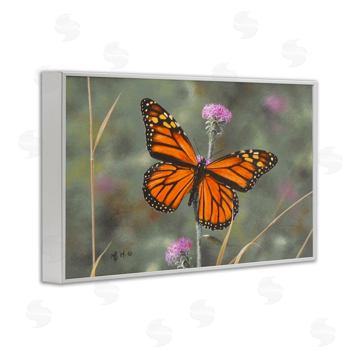 Mark Kelso Summer Visitor Butterfly White Framed Giclee Wall Art Print