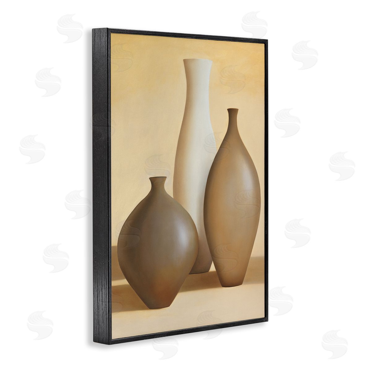 Arlene Stevens Natural Pottery Bottles Black Framed Giclee Wall Art Print