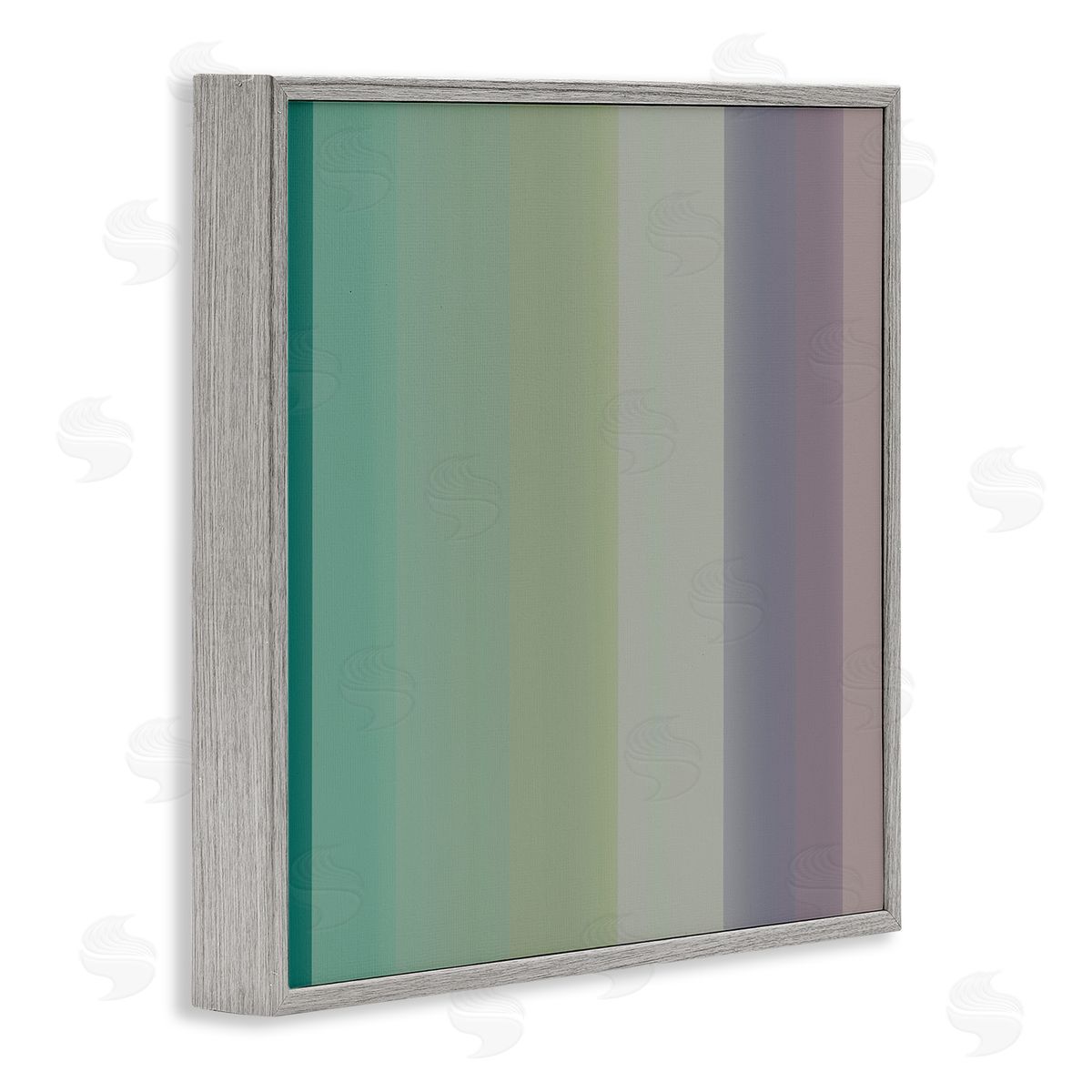 Third & Wall Studios Green & Purple Gradient Gray Framed Giclee Wall Art Print