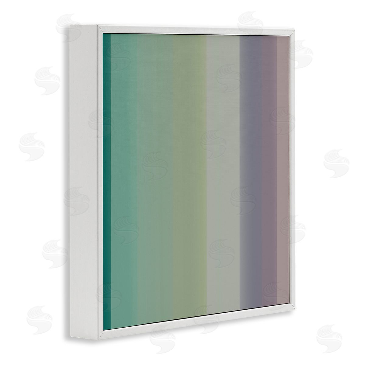 Third & Wall Studios Green & Purple Gradient White Framed Giclee Wall Art Print