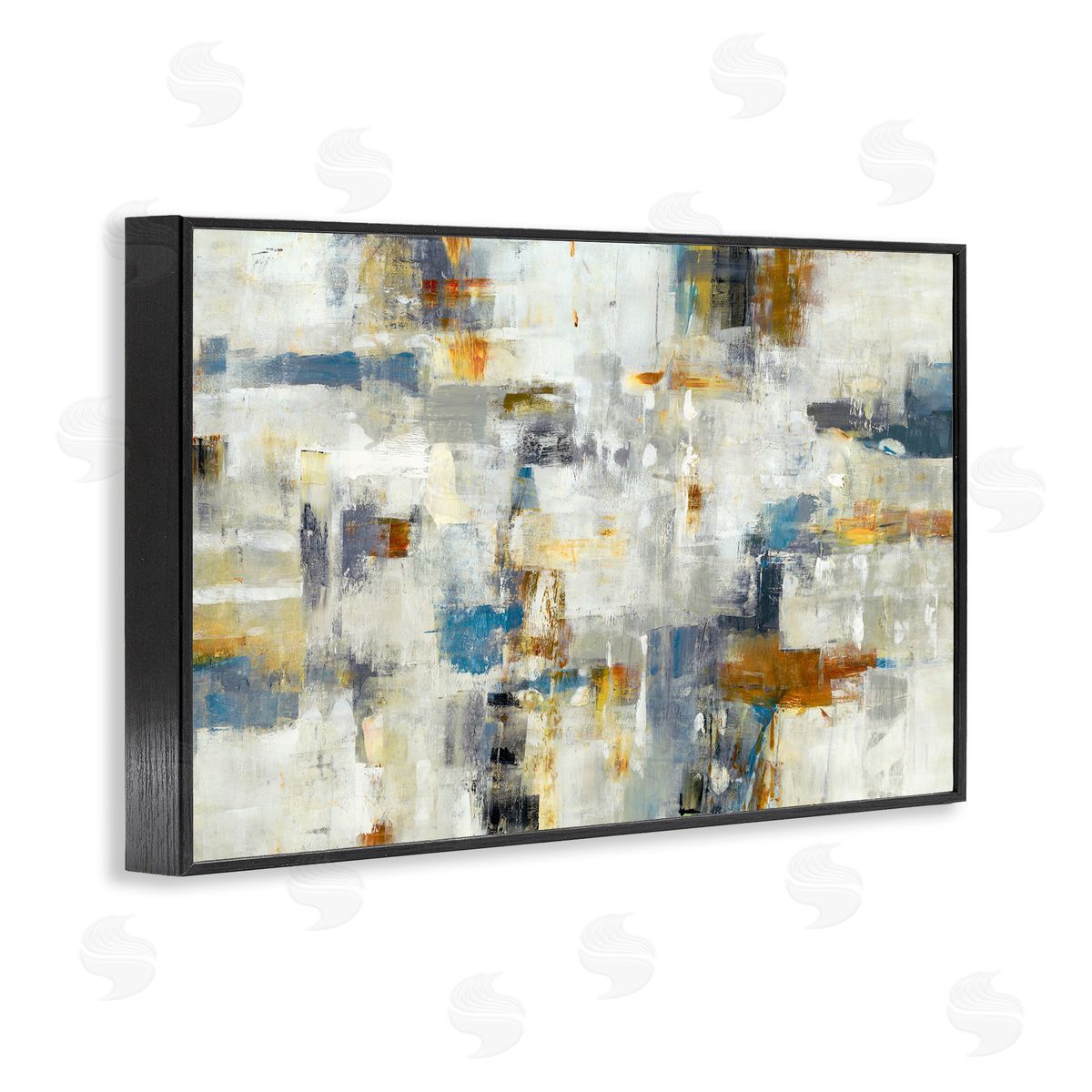 Lisa Ridgers Energetic Abstract Strokes Black Framed Giclee Wall Art Print