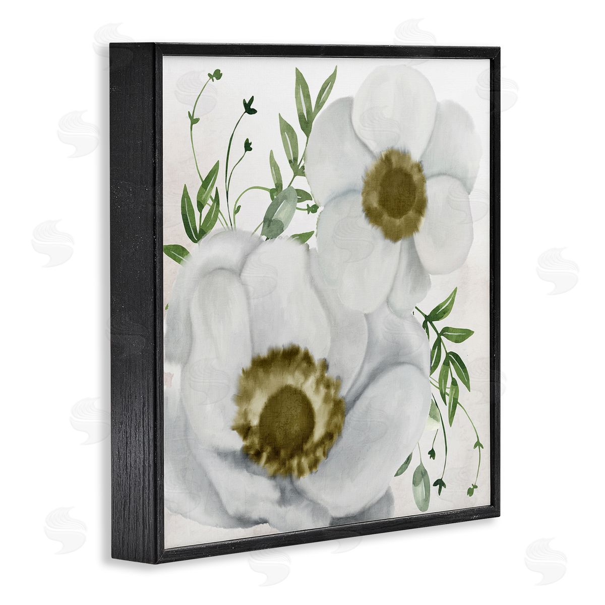 Kim Allen Gold Centered Magnolia Black Framed Giclee Wall Art Print