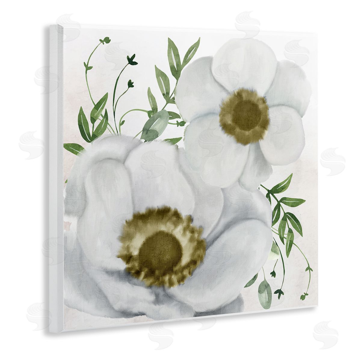 Kim Allen Gold Centered Magnolia Wooden Wall Plaque Art Print