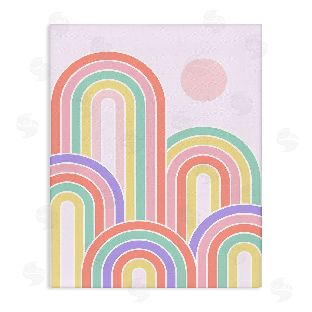Dominique Vari Pastel Rainbow Arches Canvas Wall Art Print