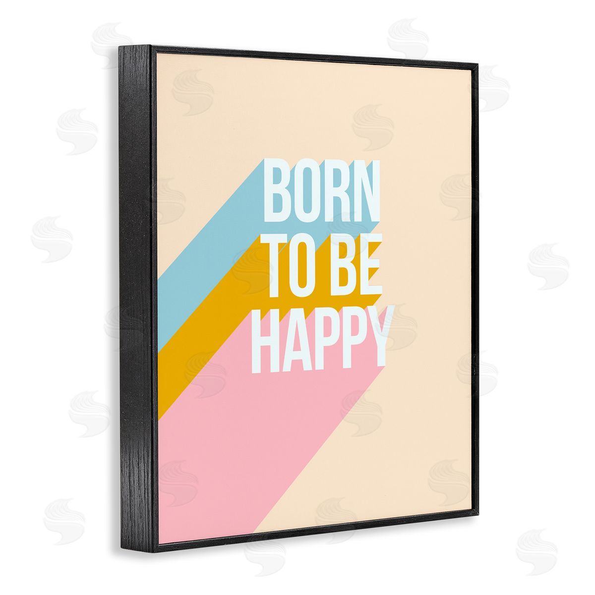 Dominique Vari Born To Be Happy Pastel Black Framed Giclee Wall Art Print