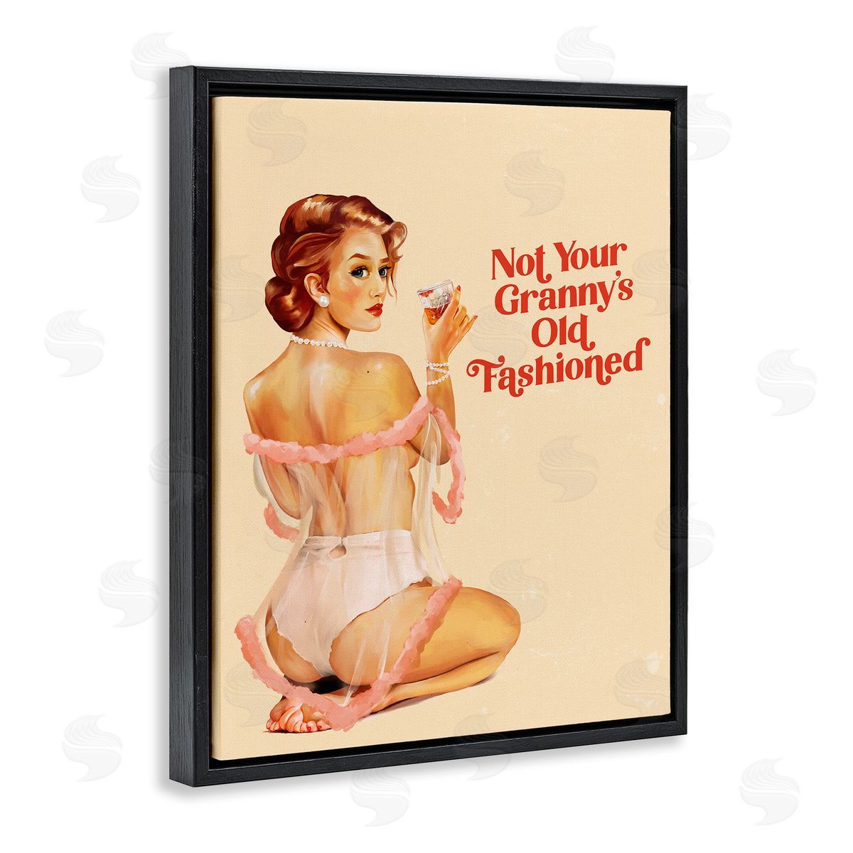 The Whiskey Ginger Not Your Granny's Old Fashioned Black Floating Frame Canvas Wall Art Print