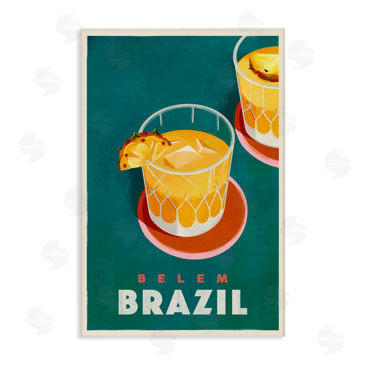 The Whiskey Ginger Belem Brazil Cocktail Canvas Wall Art Print