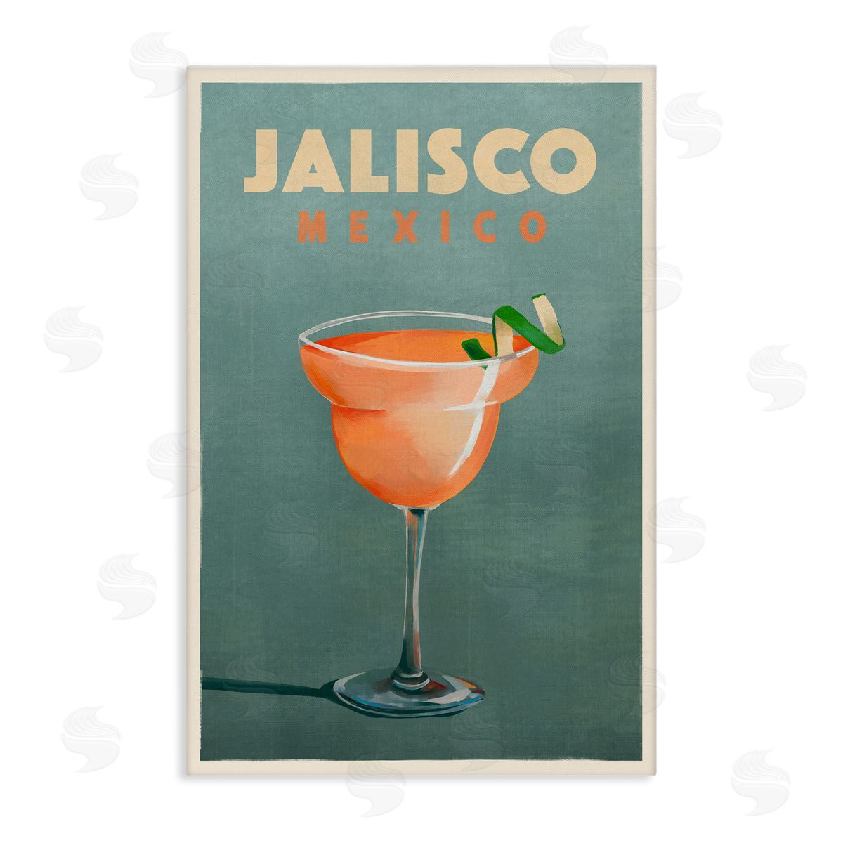 The Whiskey Ginger Jalisco Mexico Cocktail Canvas Wall Art Print