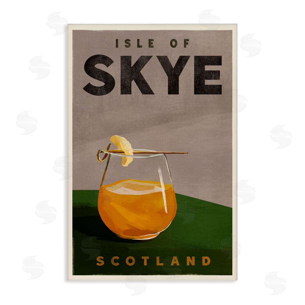The Whiskey Ginger Isle of Skye Cocktail Canvas Wall Art Print