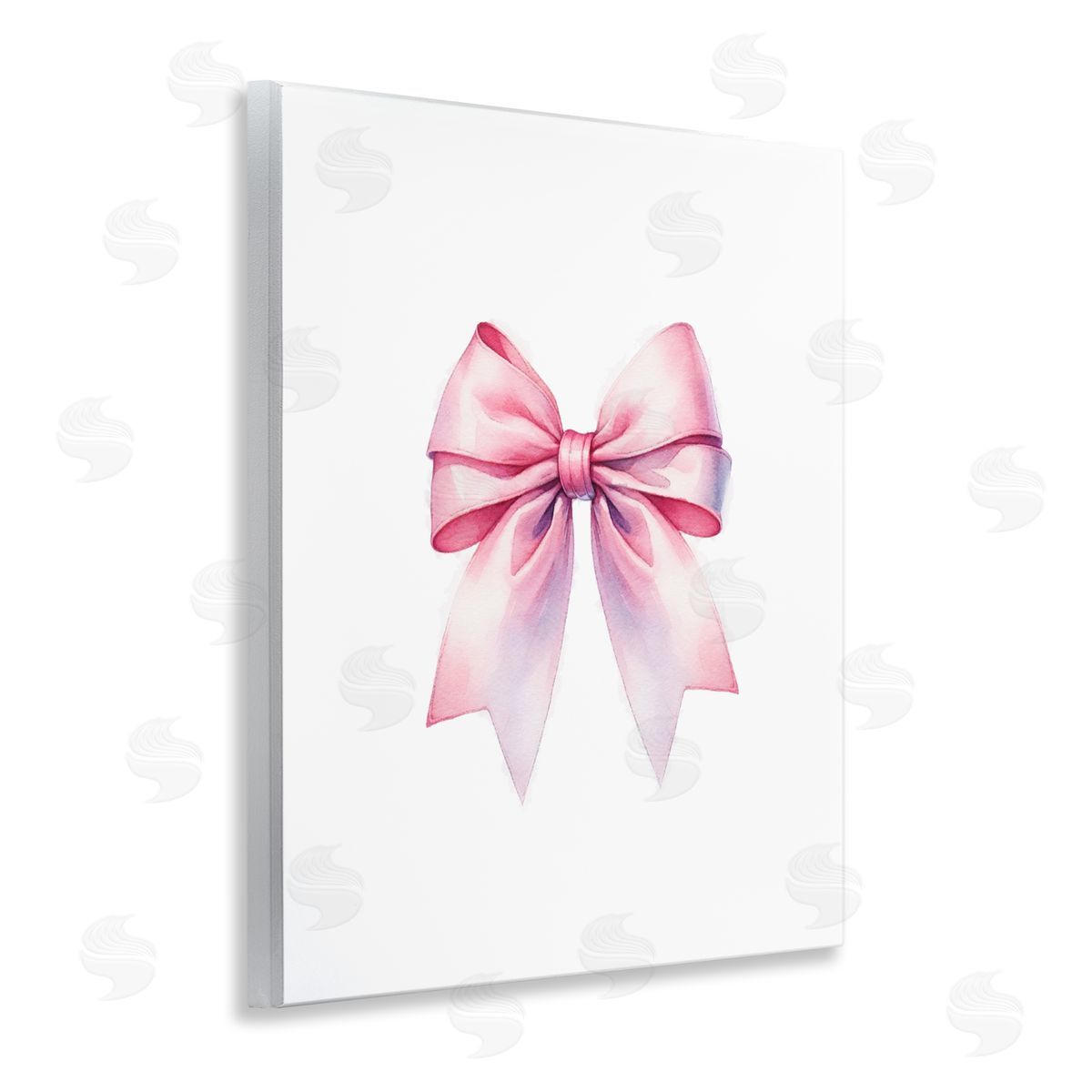 Amanda Greenwood Symmetrical Pink Bow Wooden Wall Plaque Art Print