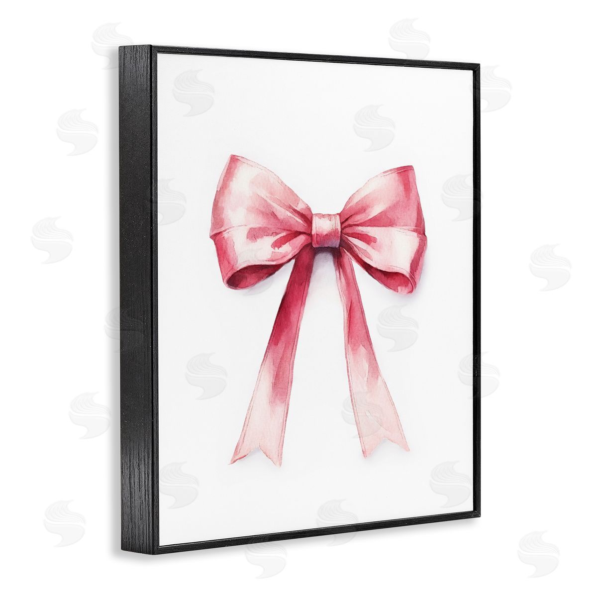 Amanda Greenwood Delicate Pink Bow Black Framed Giclee Wall Art Print