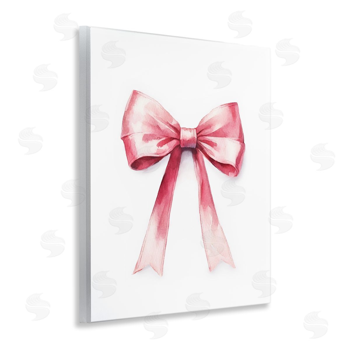 Amanda Greenwood Delicate Pink Bow Wooden Wall Plaque Art Print